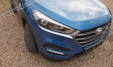 Накладки на фары (реснички) Hyundai Tucson фото