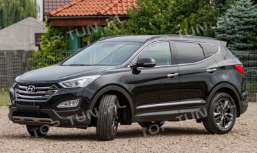 хром накладки на ручки Hyundai Santa Fe фото