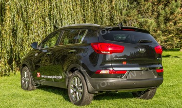 хром накладка на кришку багажника Kia Sportage R (нижня) фото
