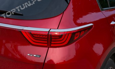 хром накладки на задні ліхтарі Kia Sportage фото