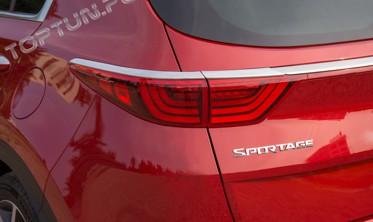 хром накладки на задні ліхтарі Kia Sportage фото