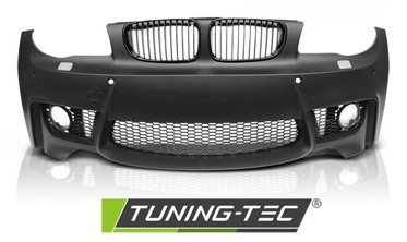 Тюнинг бампер передний BMW E81, E82, Е87, E88 стиль M1 с вырезами под парктроники фото