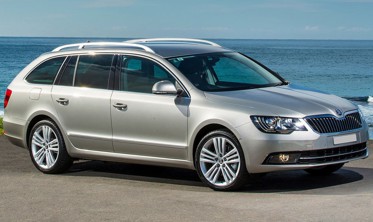 накладка на бампер із загином Skoda Superb II Kombi рестайл фото