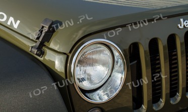 накладки передних фар Jeep Wrangler фото