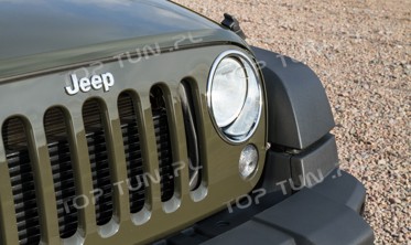 накладки передних фар Jeep Wrangler фото