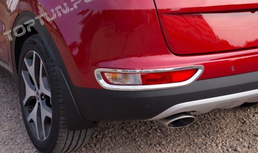 хром накладки на задні протитуманні ліхтарі Kia Sportage фото