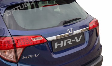 накладка на кришку багажника з вирізом під знак Honda HRV тонка фото