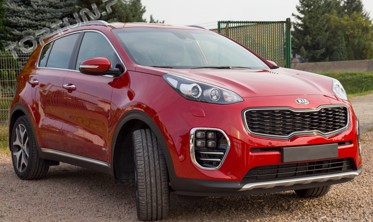 хром накладки на передні протитуманні фари Kia Sportage фото