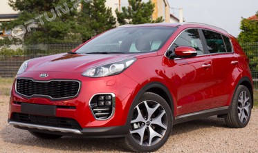 хром накладки на передние противотуманные фары Kia Sportage фото
