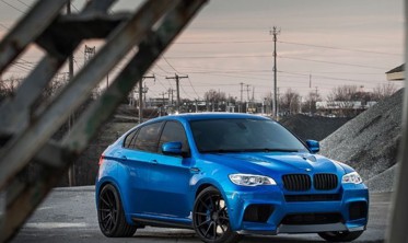Накладка диффузор переднего бампера BMW X6M E71 фото