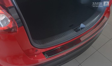защитная накладка на бампер Mazda CX-5 черная сталь+carbon red фото