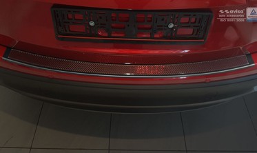 защитная накладка на бампер Mazda CX-5 черная сталь+carbon red фото