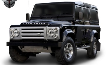 Решетка + рамки на фары CVX для Land Rover Defender (серебряная) фото