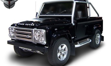 Решітка + рамки на фари CVX для Land Rover Defender (срібна) фото