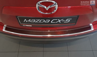 захисна накладка на бампер Mazda CX-5 сталь+carbon red фото
