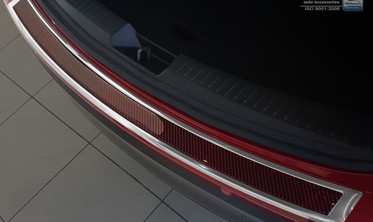 захисна накладка на бампер Mazda CX-5 сталь+carbon red фото
