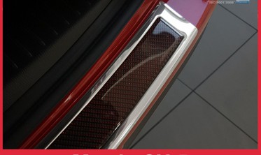 захисна накладка на бампер Mazda CX-5 сталь+carbon red фото
