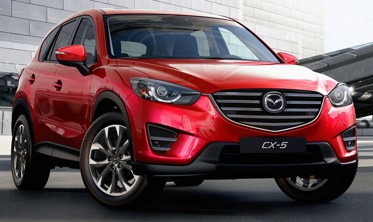 захисна накладка на бампер Mazda CX-5 сталь+carbon red фото