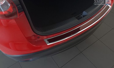 захисна накладка на бампер Mazda CX-5 сталь+carbon red фото