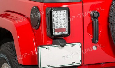 LED ліхтарі задні срібні Jeep Wrangler JK фото