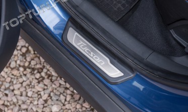 накладки на пороги из нержавеющей стали Hyundai Tucson фото