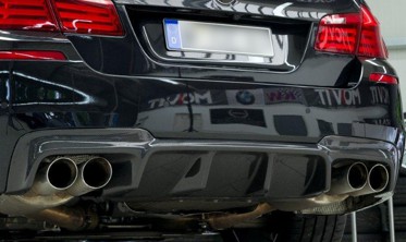 диффузор заднего бампера BMW F10 M-pack в стиле М5  фото