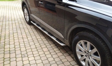 пороги (подножки боковые) Audi Q7 II (под оригинал) фото