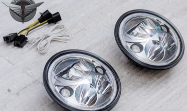 LED фары передние Land Rover Defender (хром) 55W фото