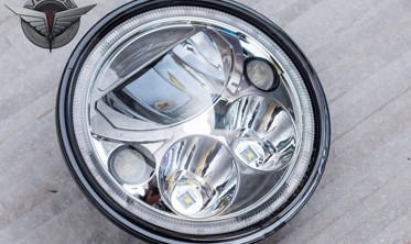 LED фары передние Land Rover Defender (хром) 55W фото