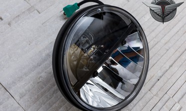 LED фары передние Land Rover Defender (черные) 30W фото