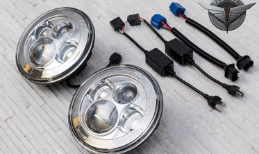 LED фари передні Land Rover Defender (хром) 60W фото
