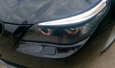 реснички (накладки на фары) BMW E60 вар.3 (тонкие) фото