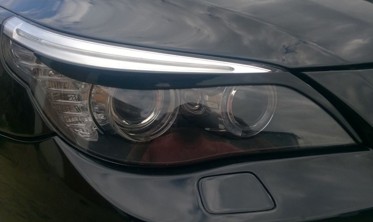 реснички (накладки на фары) BMW E60 вар.3 (тонкие) фото
