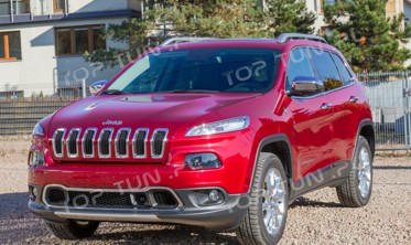 хром накладки передніх фар Jeep Cherokee фото