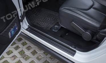 накладки на пороги Jeep Wrangler JK внутрішні (2 двері) фото