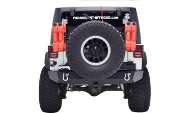 задній бампер для Jeep Wrangler JK із кріпленням під запаску фото