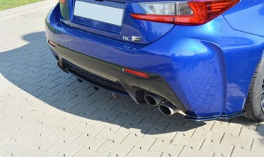 Центральная накладка заднего бампера с вертикальными выступами Lexus RC F фото