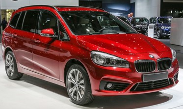защитная накладка на бампер с загибом BMW 2 Gran Tourer (черная) фото