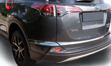 накладки крышки багажника и заднего бампера Toyota RAV4 (из 3-ох частей) фото