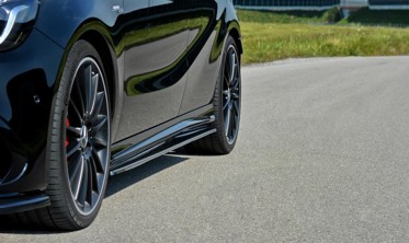Накладки на пороги Mercedes A W176/ CLA 117 AMG/ CLA 117 AMG-line FL фото