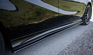 Накладки на пороги Mercedes A W176/ CLA 117 AMG/ CLA 117 AMG-line FL фото