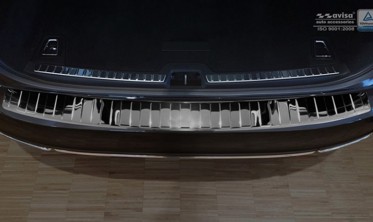 Защитная накладка на бампер Volvo V90 (черная глянцевая) фото