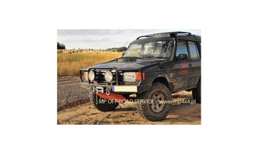 Силовой  передний бампер HD2 с креплением лебедки и дугой Land Rover Discovery 1 (1989-1998) фото