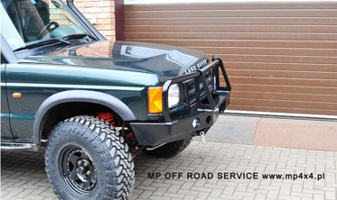 Силовой  передний бампер с креплением лебедки Land Rover Discovery 1 (1989-1998) фото