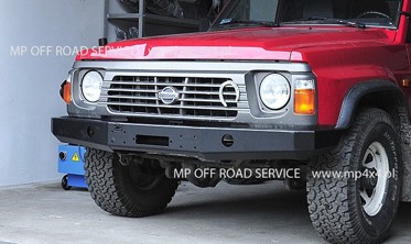 Силовой  передний бампер HD с креплением лебедки Nissan Patrol GR Y60 (1989-1997) фото