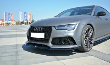 Диффузор переднего бампера Audi RS7 С7 рестайл вер. 2 фото