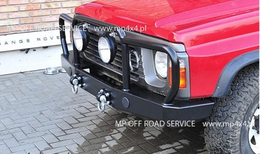 Силовой  передний бампер HD с креплением лебедки Nissan Patrol Y60 (1989-1997) фото