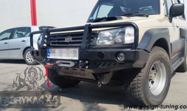 Силовий передній бампер із кенгурятником Hyundai Galloper (1991-2003) фото