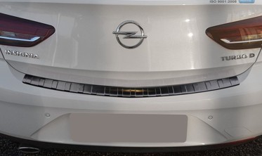 накладка на бампер с загибом Opel Insignia B Grand Sport (черная) фото