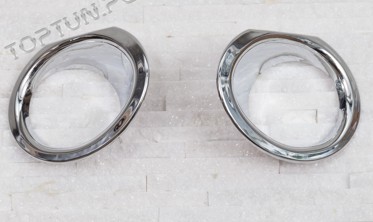 хром накладки передних противотуманных фар Renault Koleos фото